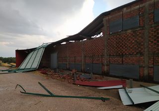 Posible tornado en Cáceres y pedrisco, así fueron ayer las tormentas