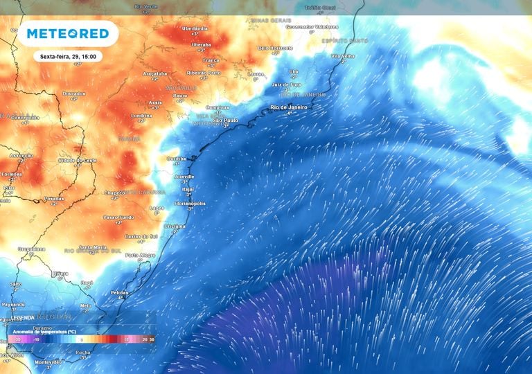 Sequ&ecirc;ncia de pulsos de ar frio mant&eacute;m temperaturas baixas no Centro-Sul