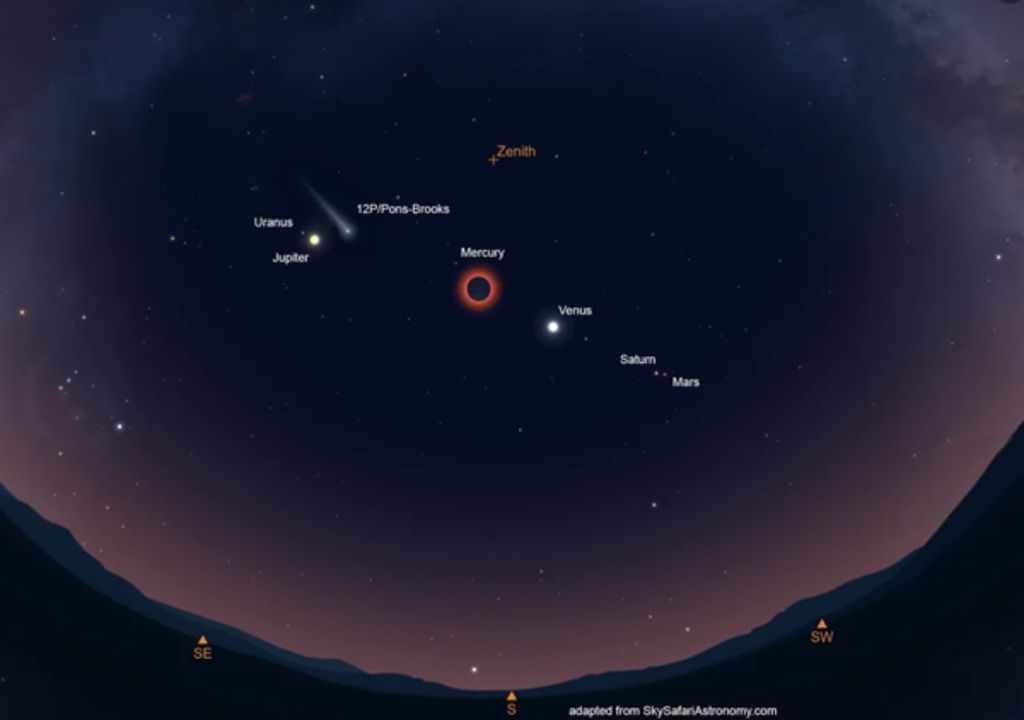 Será possível observar um cometa durante o eclipse solar total de 2024