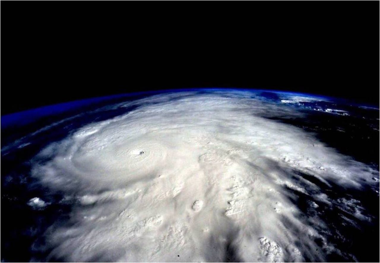 Imagem do furacão Patricia, em 2015, que foi a tempestade tropical mais intensa já registada nas Américas. Crédito: Scott Kelly/NASA/EPA.