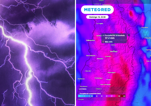 "Ser&aacute; un fin de semana lluvioso en Santiago": se prev&eacute;n probables tormentas el&eacute;ctricas y cerca de 40 mm de acumulado