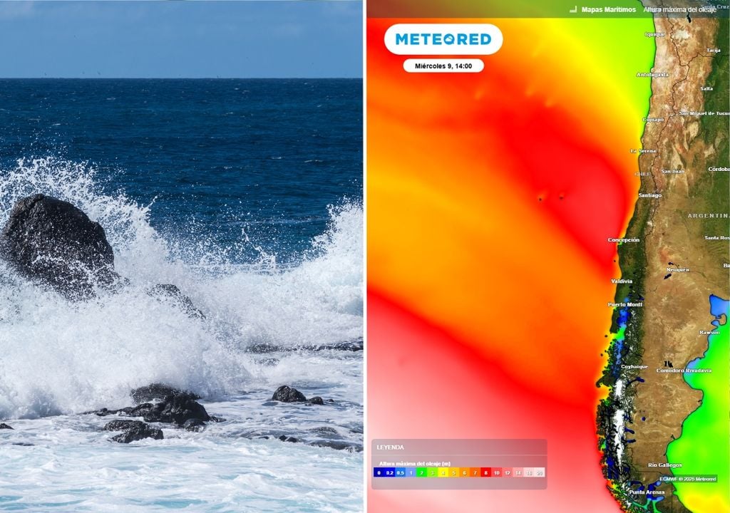 imagen de marejadas y mapa de pronóstico imagen de marejadas y mapa de pronóstico