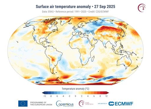 Settembre 2026 &egrave; il secondo pi&ugrave; caldo di sempre: oceani da record ed El Ni&ntilde;o sempre pi&ugrave; forte
