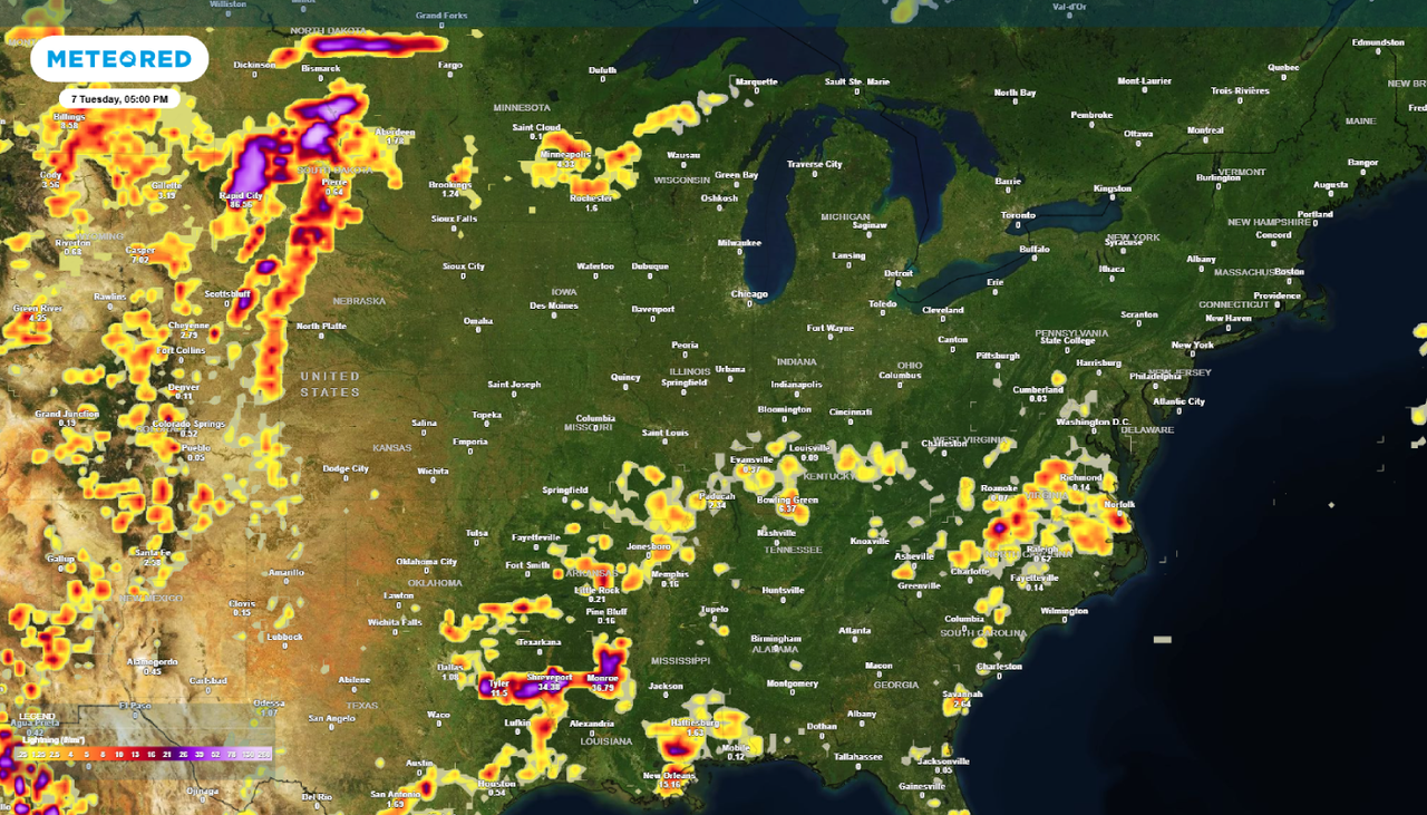 Severe storms could strike in several states today as July's active ...