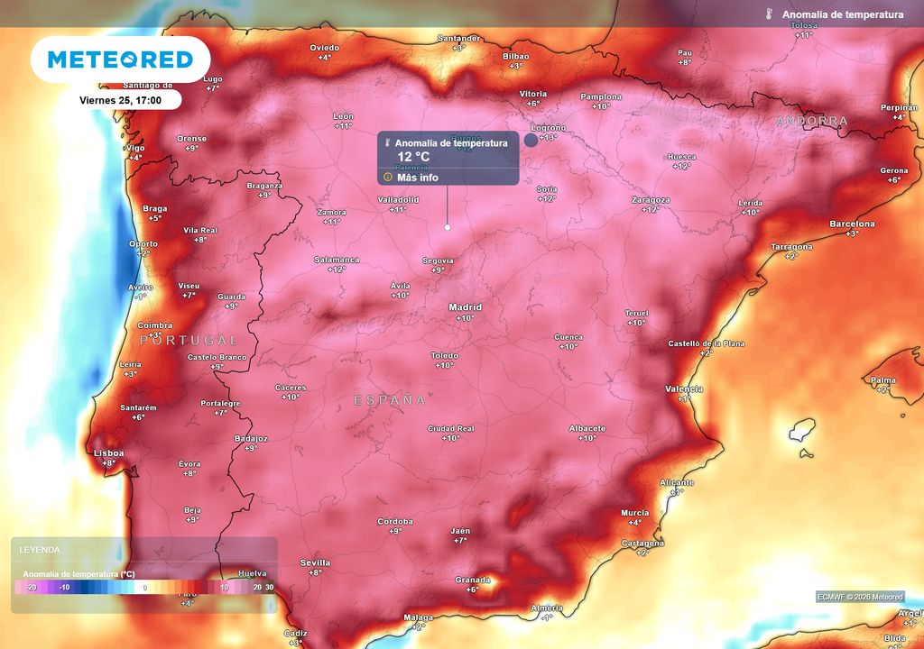 Los valores térmicos serán hasta 12 ºC por encima de la media habitual de la época, del inicio del otoño astronómico.
