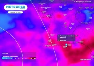 Sexta-feira de aviso laranja em 4 distritos: chuva forte e trovoada deixarão mais de 100 mm em 12 horas no Algarve