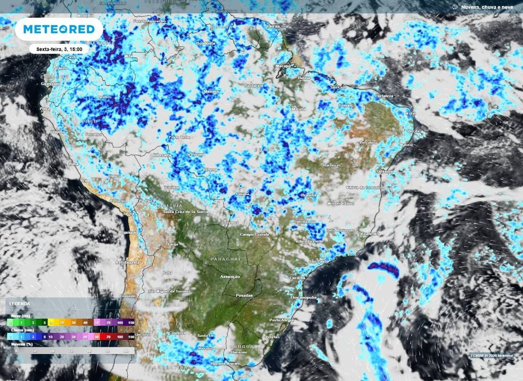 Pancadas de chuva devem ocorrer na tarde desta sexta-feira (3).