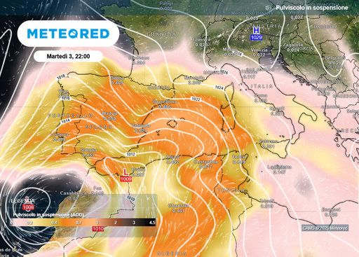 Sull'Italia &egrave; in arrivo un'enorme nube di polvere sahariana: ecco quando arriver&agrave;