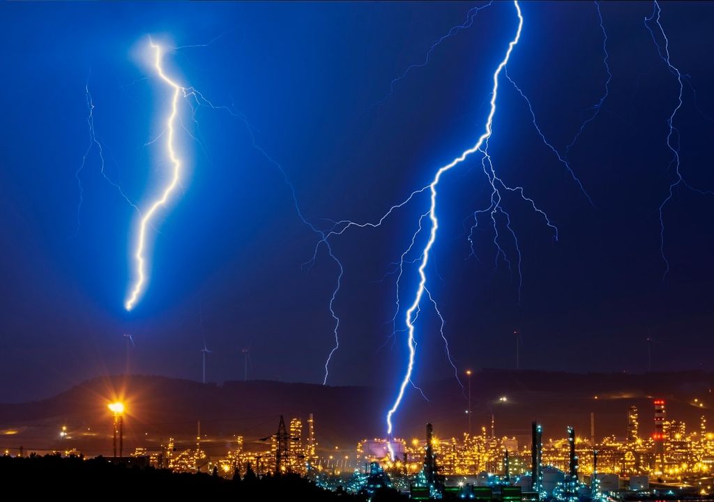 tormenta, rayos