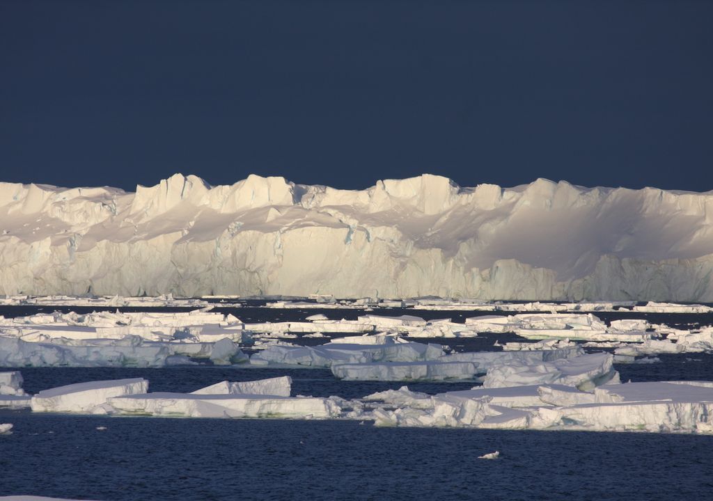 glaciar Antártica