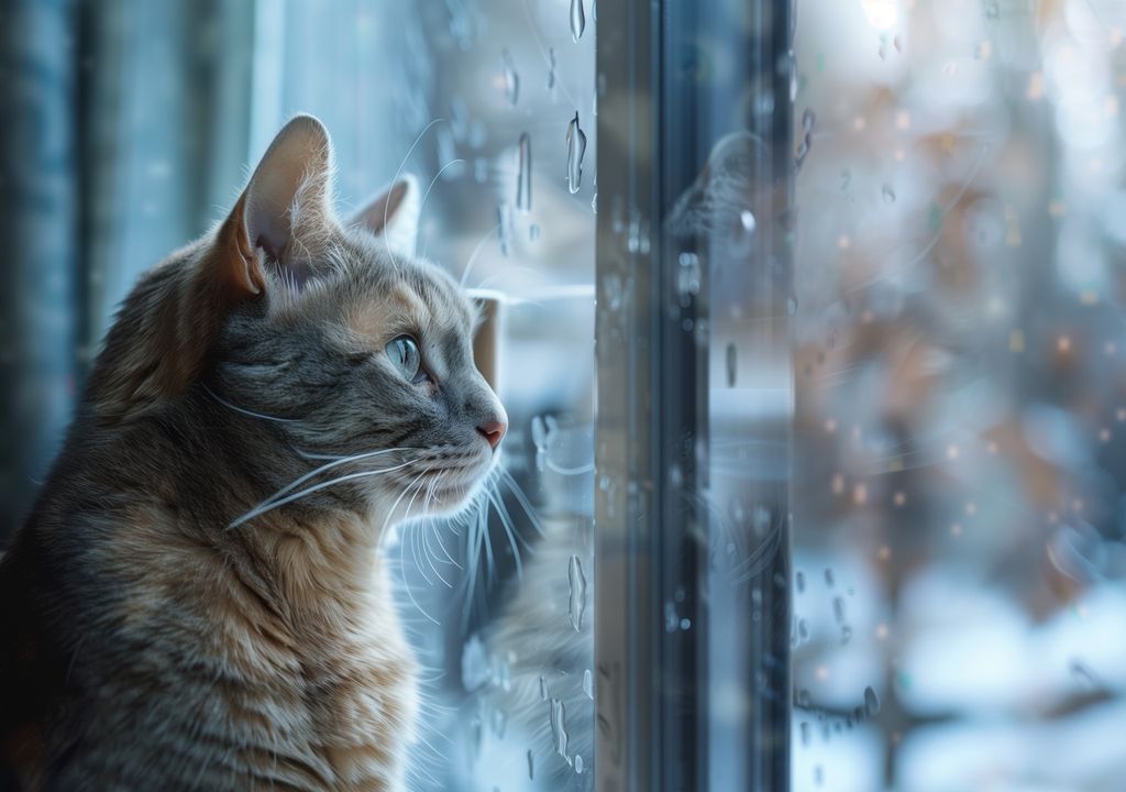 gato lluvia