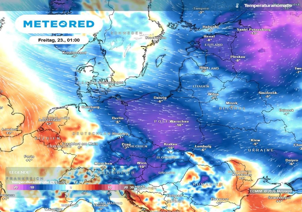Sibirische Eisluft erreicht Deutschland in der nächsten Woche. Aus Osten wird es deutlich kälter als üblich zu dieser Jahreszeit.