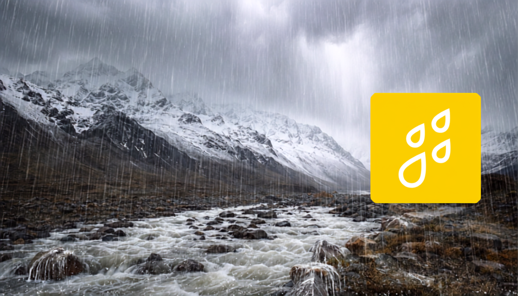 lluvia en cordillera. La lluvia sobre la nieve acumulada puede acelerar el deshielo y aumentar el escurrimiento hacia quebradas y cauces cordilleranos. Imagen referencial.