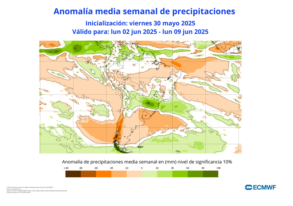 Anomalía de precipitaciones