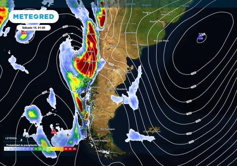 Sigue el tiempo inestable en la Patagonia con lluvias y nevadas, pero Tierra del Fuego quedar&aacute; al margen