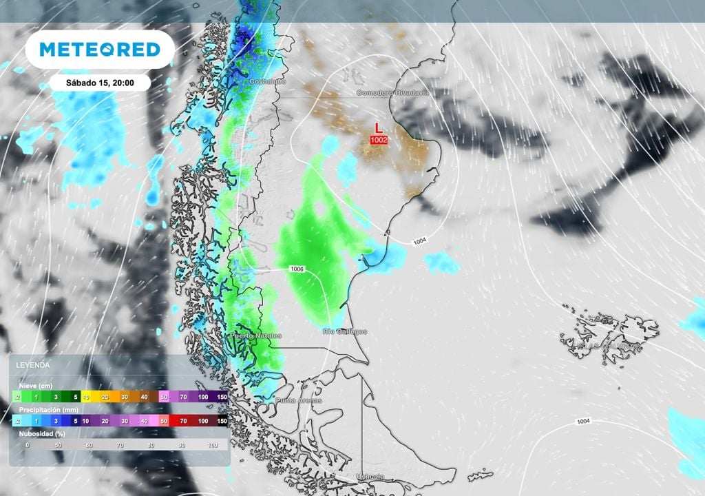 Nieve Sta Cruz Durante el sábado 15 de agosto un nuevo sistema de baja presión producirá nevadas sobre la provincia de Santa Cruz.