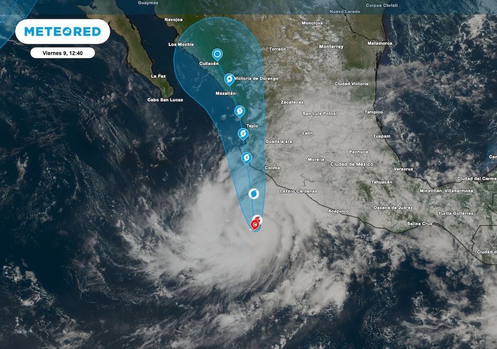 El pronóstico de trayectoria indica que el sistema puede incrementarse como huracán categoría 3 y 4 durante el fin de semana. El pronóstico de trayectoria indica que el sistema puede incrementarse como huracán categoría 3 y 4 durante el fin de semana.