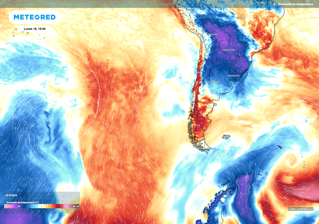 Un intenso flujo de aire cálido hará cambiar las condiciones de tiempo en Chile durante la próxima semana.