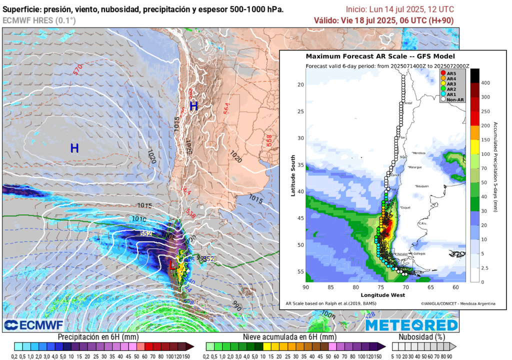 río atmosférico previsto río atmosférico previsto