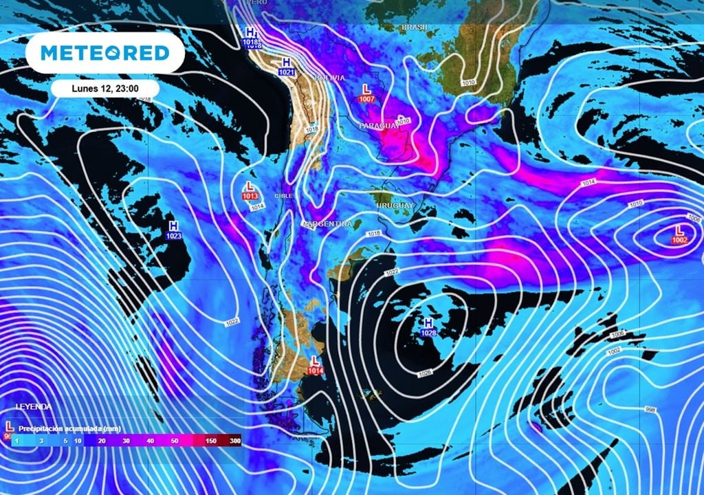 alerta por tormentas el lunes 12 El bloqueo atmosférico persiste. Acumulados de lluvia destacados en el NEA, mientras el noroeste de la Patagonia se mantiene en alerta por tormentas el lunes 12.