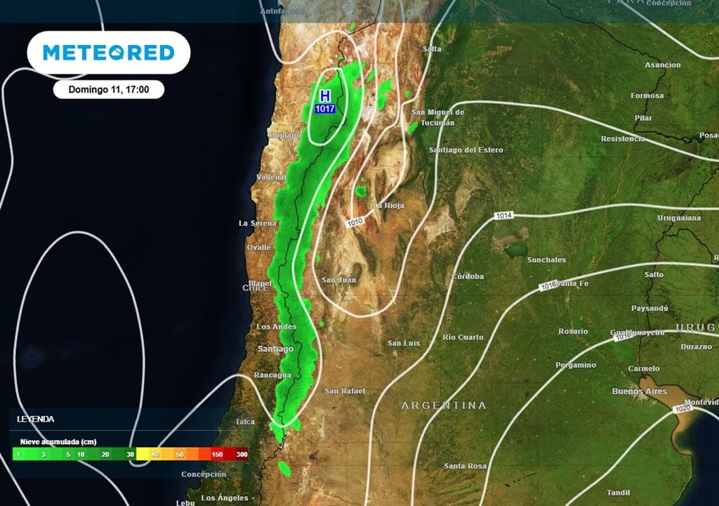 Nevadas en octubre Nevadas destacadas entre la noche del sábado 10 y durante el domingo 11 de octubre, en parte de la cordillera del NOA y Cuyo.