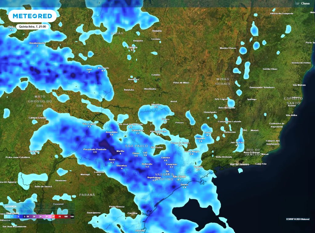 previsão, precipitação