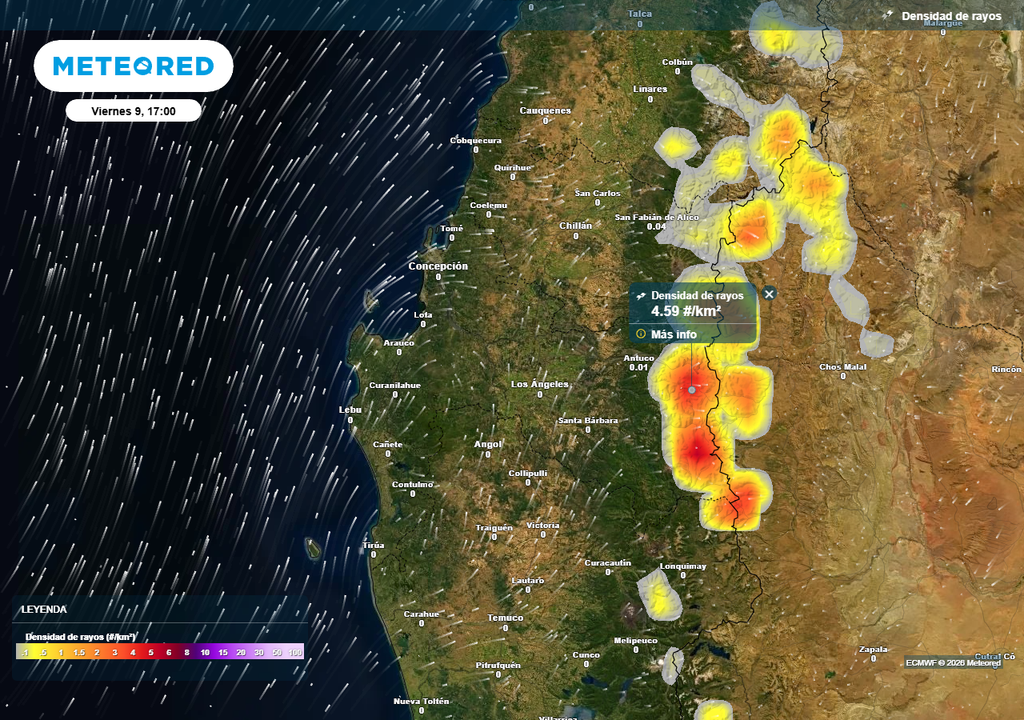 Pronóstico fin de semana en Chile centro sur, Meteored