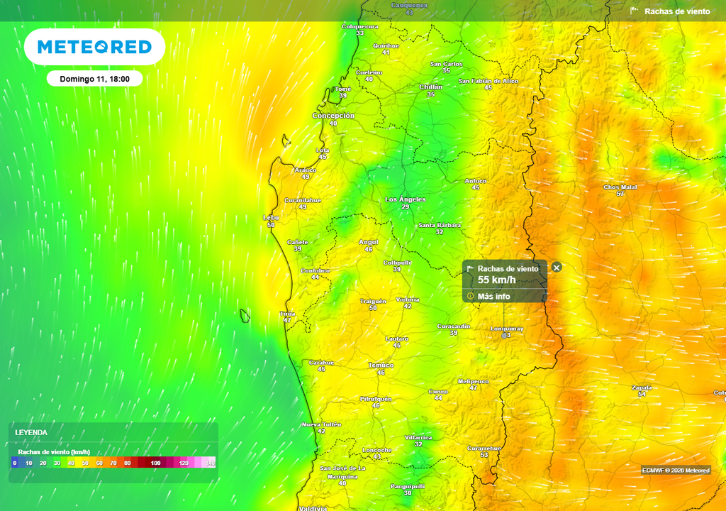 Pronóstico fin de semana en Chile centro sur, Meteored