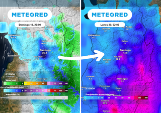 Sistema frontal cambia el panorama en Santiago: lluvias vuelven este fin de semana a la RM