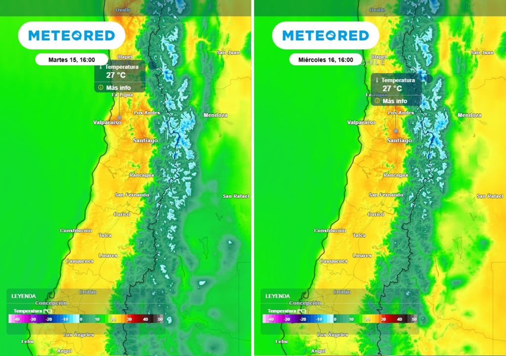 Entre martes y miércoles tendremos temperaturas que bordearán los 30 grados en el interior de Valparaíso y Metropolitana.