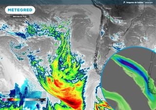 Sistema frontal con río atmosférico de categoría moderada avanza hacia Chile: lluvias alcanzarán la zona central