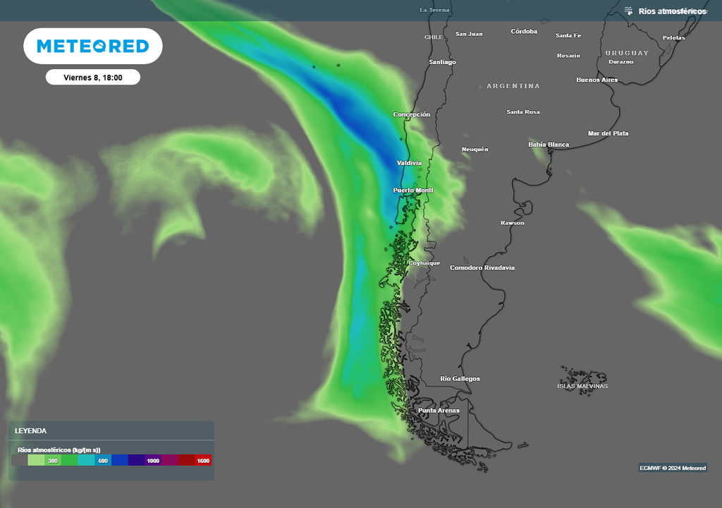 río atmosférico previsto