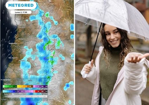 Sistema frontal dejar&aacute; chubascos y una baja t&eacute;rmica en Santiago este lunes: "caer&iacute;an hasta 4 mm en estas comunas"