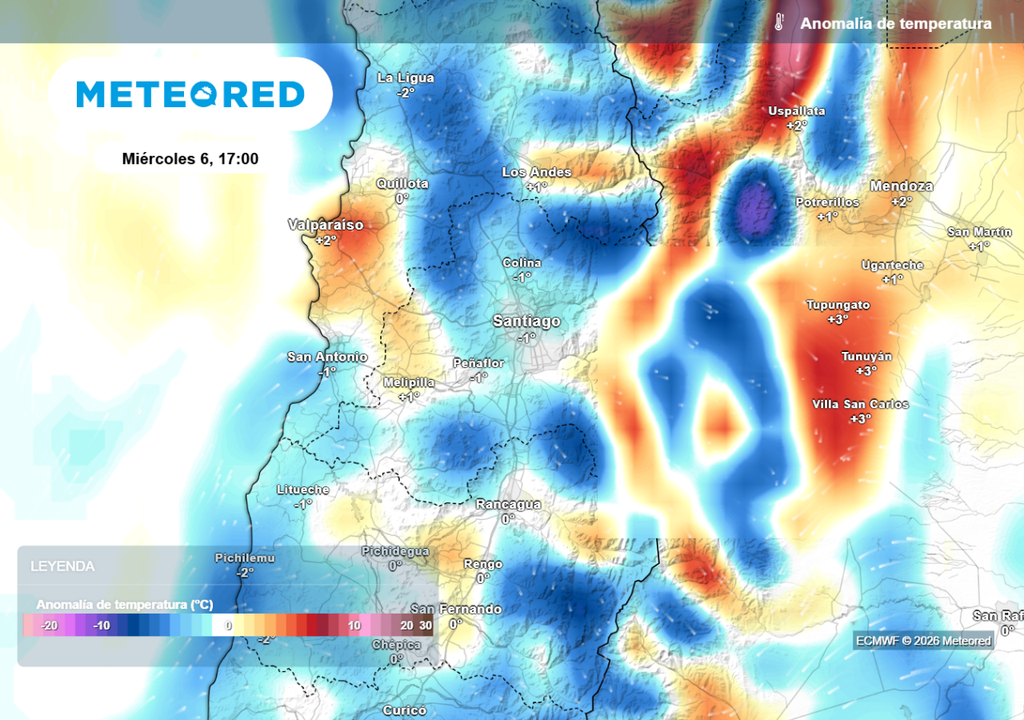 Desde el próximo miércoles comenzaría a sentirse un cambio térmico en Santiago: temperaturas se acercarían a los 19 °C en la tarde.