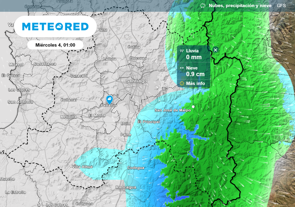 Precipitaciones en la RM