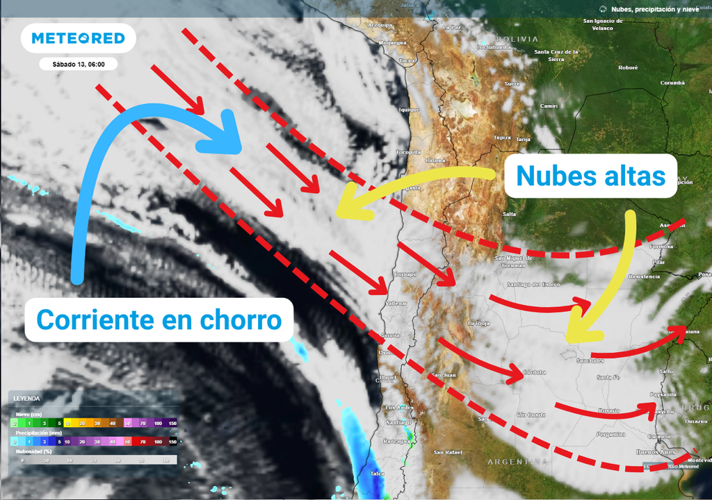 infografía corriente en chorro