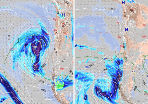 &iquest;Sistema frontal o baja segregada? Guerra atmosf&eacute;rica amenaza con fuerte lluvia al centro-sur de Chile la pr&oacute;xima semana
