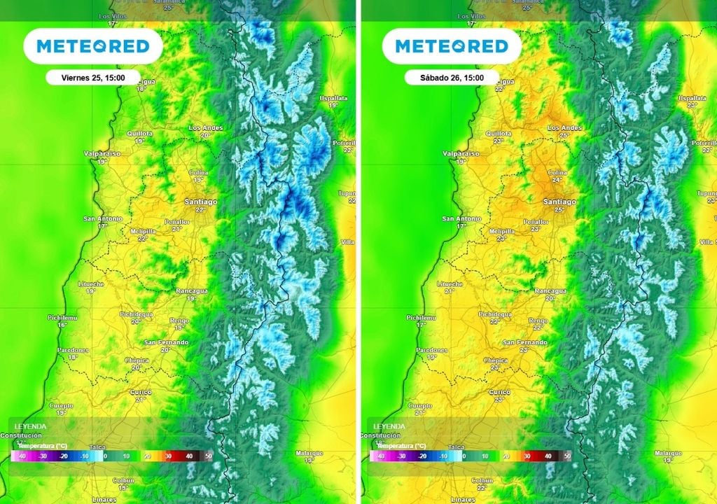 El sábado será el día con temperaturas más altas, superando los 26°C en la capital y sectores interiores de la región de Valparaíso.