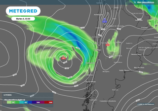 Sistema frontal y r&iacute;o atmosf&eacute;rico traer&aacute;n hasta 35 mm a la zona central: el martes ser&aacute; el d&iacute;a m&aacute;s lluvioso
