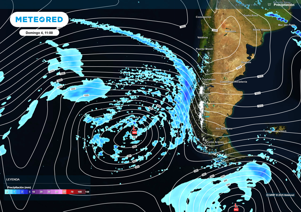 mapa de precipitación.