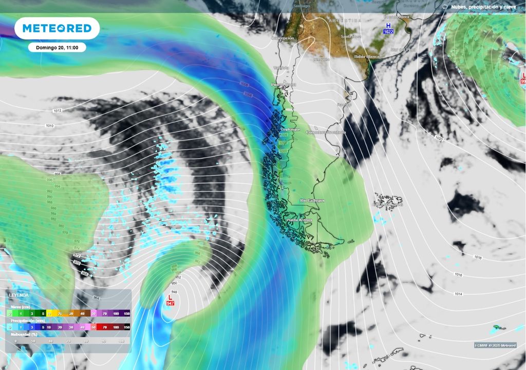 frente y río atmosférico previsto frente y río atmosférico previsto