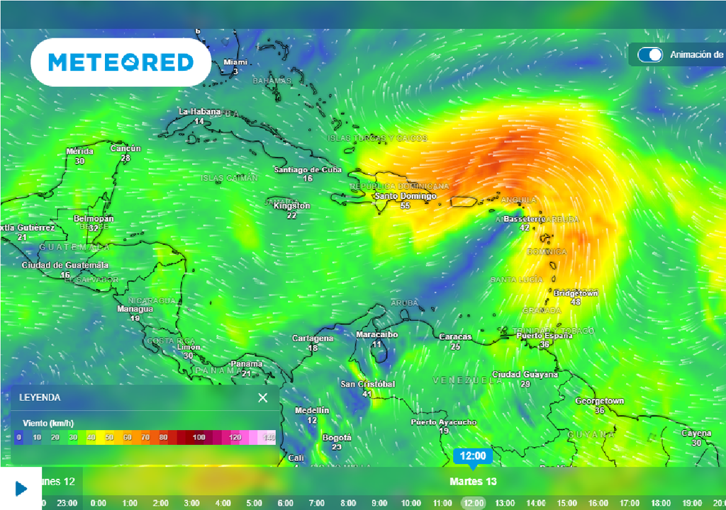 Viento a 700 milibares o 3100 metros Viento a 700 milibares o 3100 metros