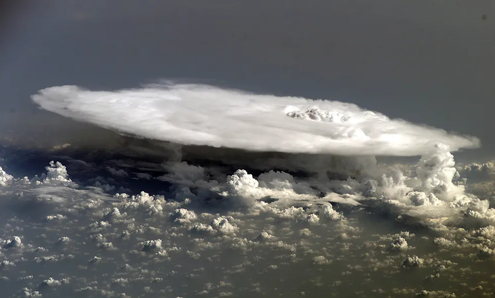 Organised system of storms and clouds.