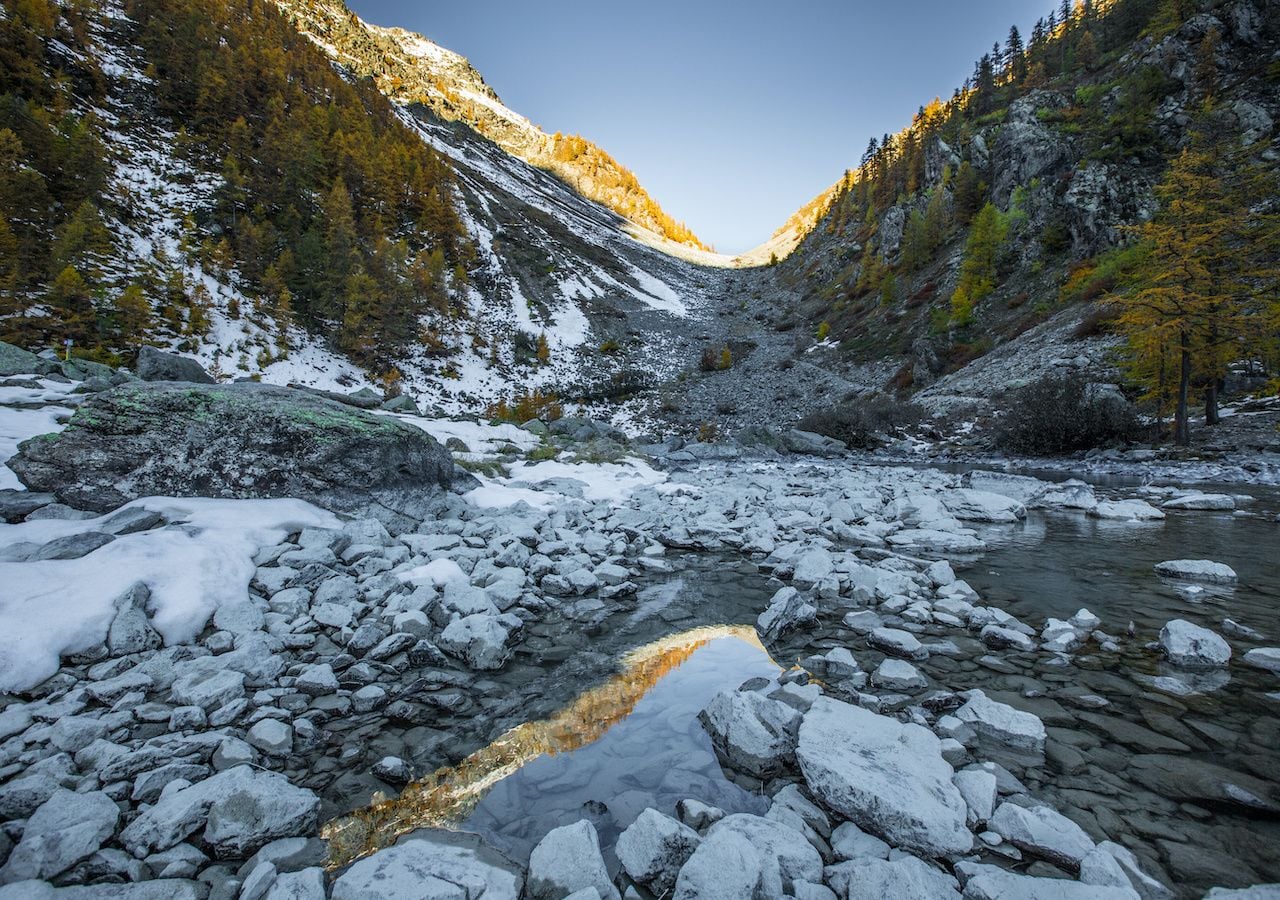 Das im Schnee enthaltene Wasser hat einen erheblichen Einfluss auf die Wasserspeicherung und das Hochwasserrisiko.