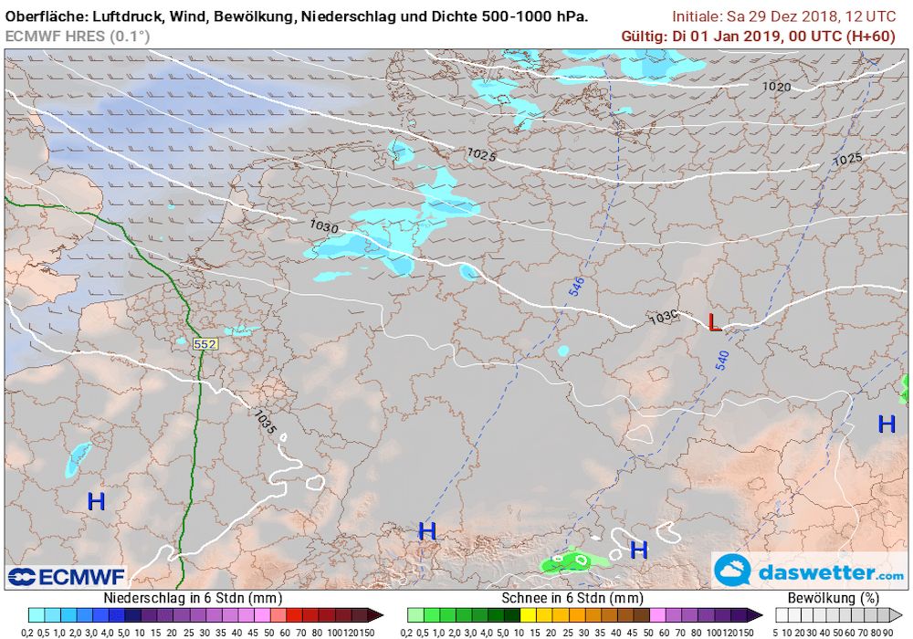 So wird das Wetter an Silvester!