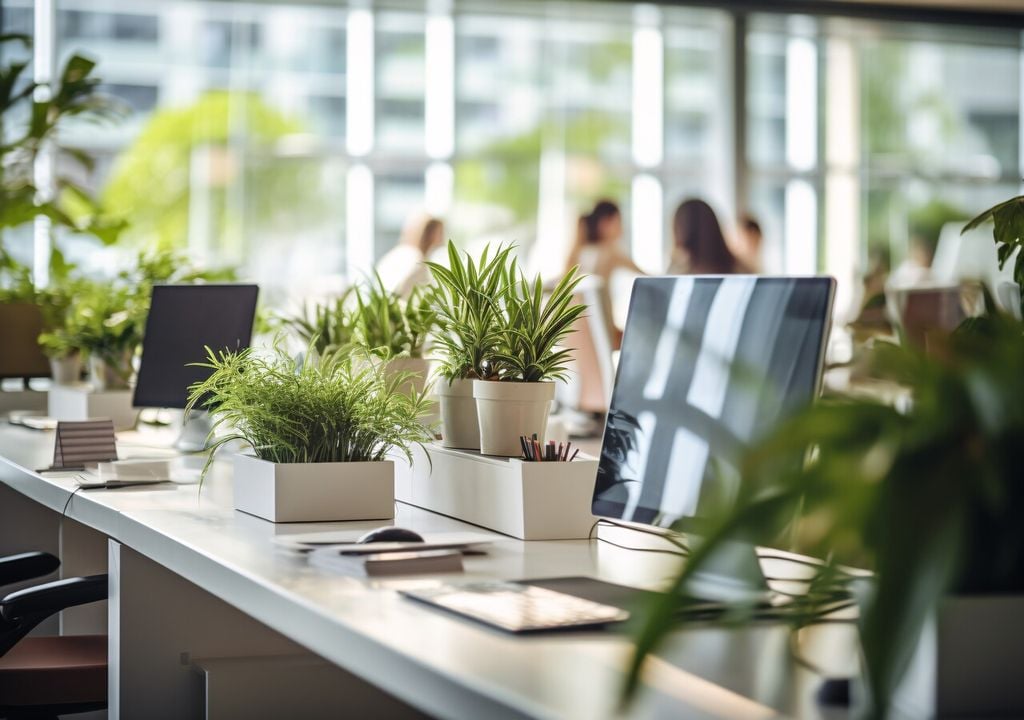plantas de oficina Más que decoración: estas plantas ayudan a mantener la humedad y mejorar la calidad del aire en interiores cerrados.