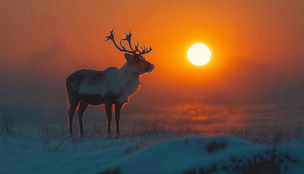 Durante o sol da meia-noite em Utqiaġvik, os animais adaptam os seus ritmos biológicos aos 84 dias de luz contínua. A fauna ártica altera os seus hábitos de sono, alimentação e atividade face à ausência total de escuridão.