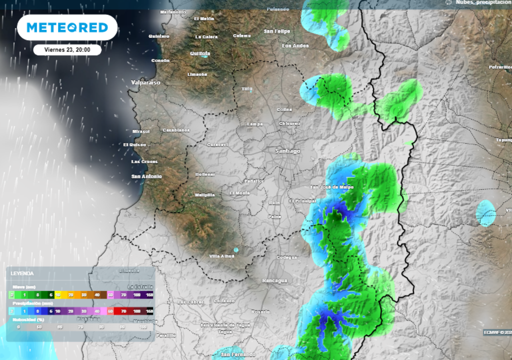Nieve en la cordillera
