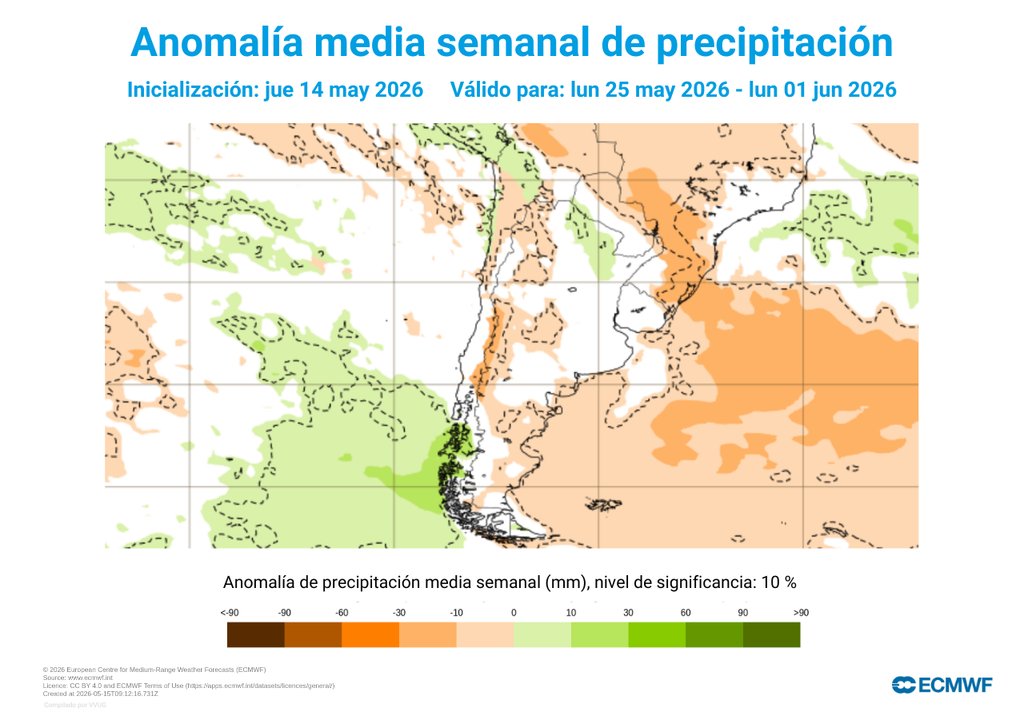 Los frentes volverán a tener el camino libre hacia Chile desde el final de mayo.