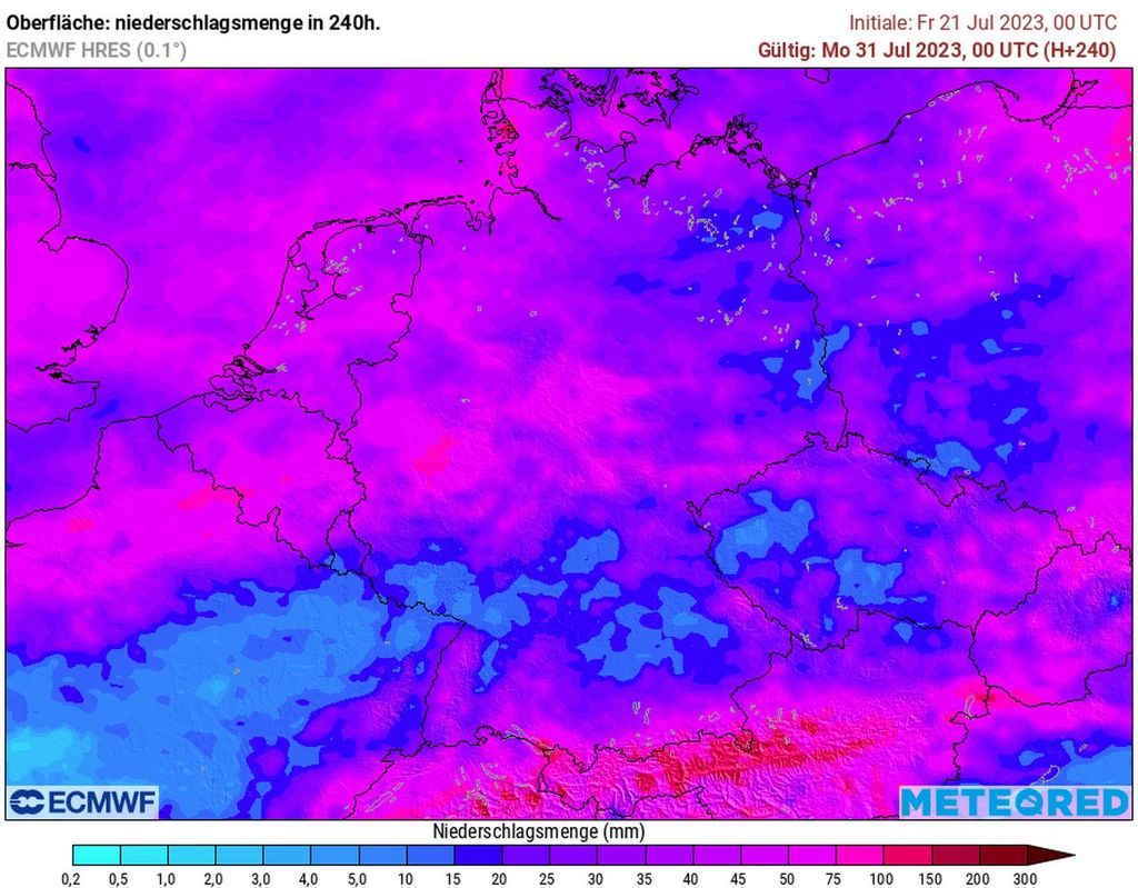land unter, Juli, August
